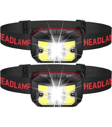 2-Pack 3000 Lumens USB Rechargeable Headlamps - Waterproof LED Headlight With Gesture Sensor