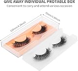 DYSILK Wispy Fluffy False Eyelashes 5 Pairs 6D Faux Mink Natural Look Cat-Eye view 4