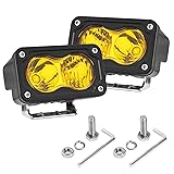 ANGU-OFFROAD Yellow LED Combo Lights, 2PCS 3Inch