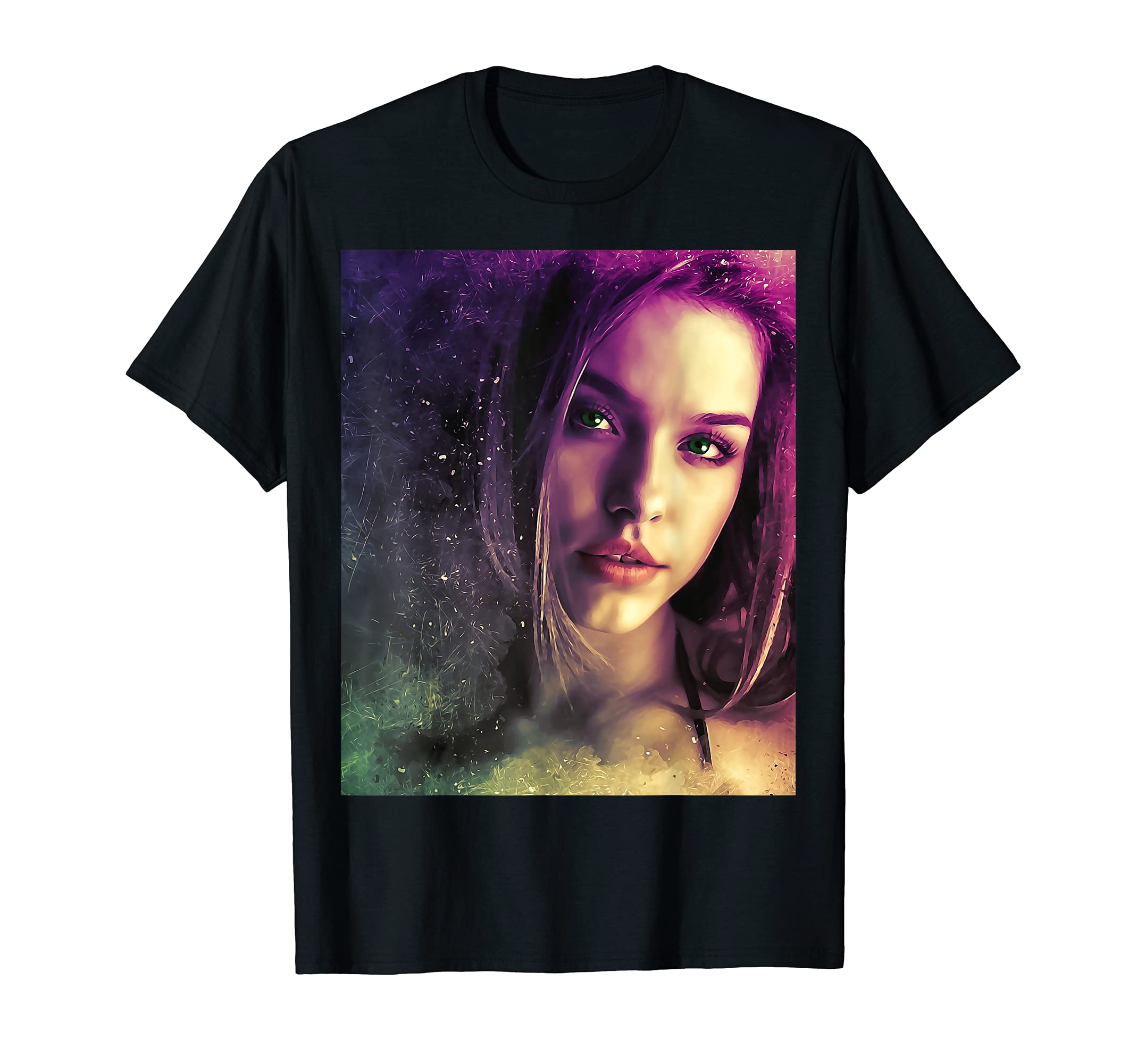 The Only Beautiful Woman With Purple Hair Dark Brown Eyes T-Shirt