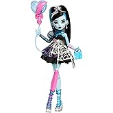 Monster High Scary Sweet Birthday Doll, Frankie Stein in Black Party Dress with Themed Accessories Like Invite, Balloon, Toy,
