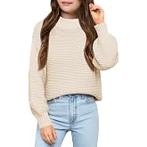 Imily Bela Girls Mock Neck Pullover Sweaters Kids Long Sleeve Knit Jumper | Casual, School Uniform, Soft Cozy Sweaters for Girls, Teen Girl Fall Clothes, 7-14 Years