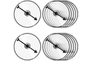 Chivao 10 Sets Game Spinner Wheel Clear Blank Erasable Math Game Spinner Board with Plastic Rotating Arrows for Prizes(6 x 6 Inch)