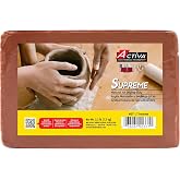 Activa Supreme Artist's Air-Dry Clay, Terracotta, 3.3 lbs (1.5 kg) | Ultra-Fine &amp; Exceptional Plasticity for Studio, Classroom &amp; Hobby Use