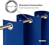 Deconovo Curtains Thermal Insulated Blackout Eyelet 52x54 Royal Blue 1 Pair view 6