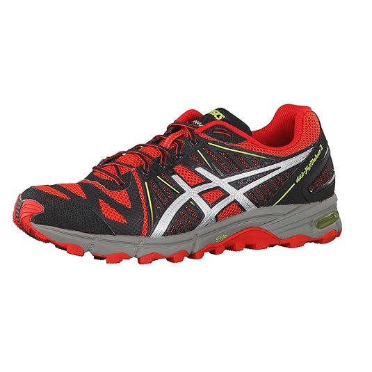 ASICS Men's Trail Running Shoes Red Red/Black 13 UK Amazon.co.uk