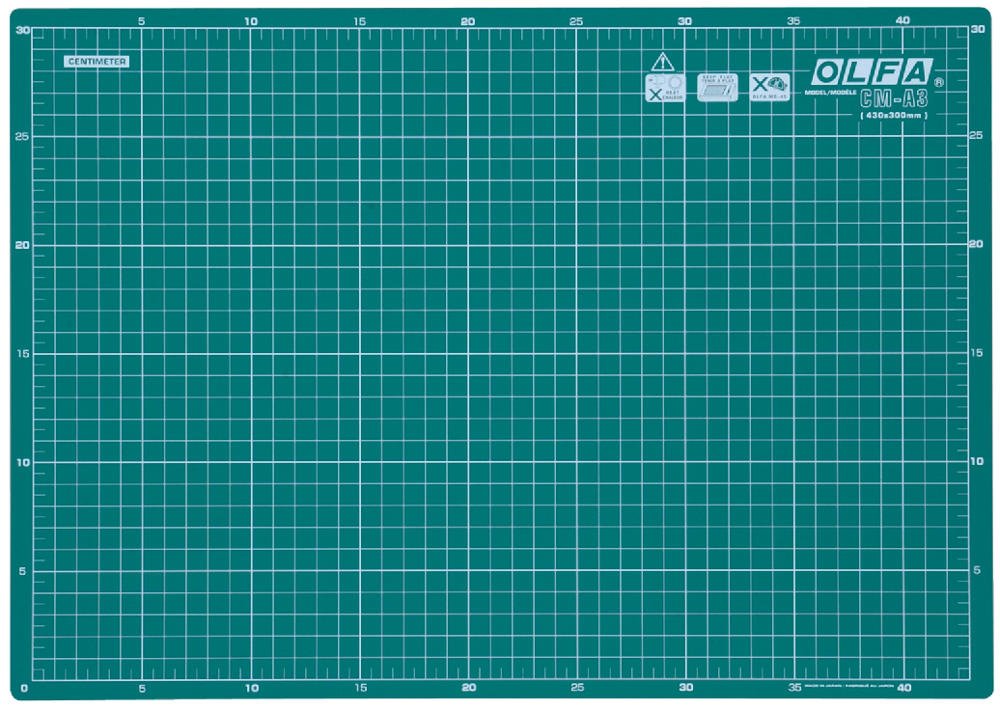 Olfa A3 (450x320) multi-purpose self-healing Craft Mat, Green