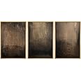 SIGNFORD Framed Canvas Print Wall Art Set Abstract Earthy in Deep Brown and Beige Tones Modern Art Decorative Colorful for Living Room, Bedroom, Office - 24"x36"x3 Natural
