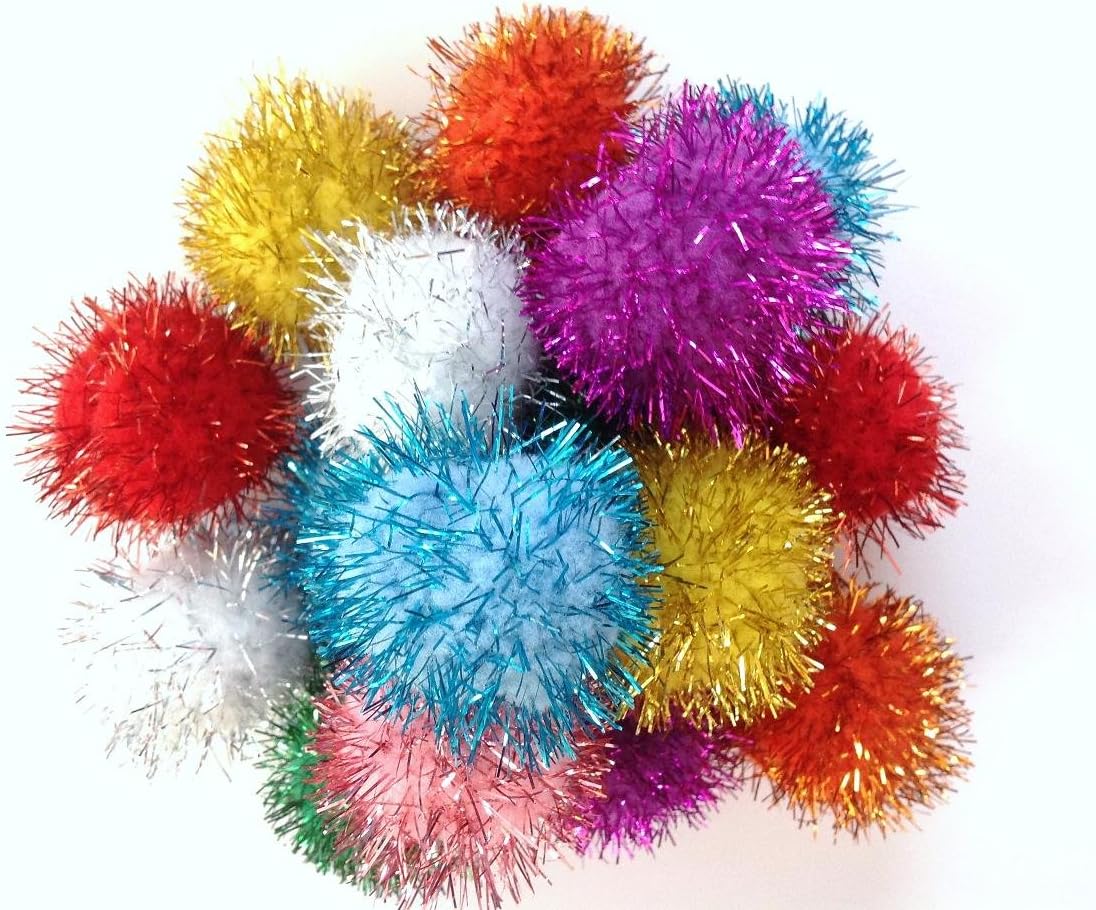 thecatandkittenstore Sparkle Ball Cat Toys - 10 Pack, 1.5" (33mm)