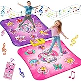 TERRAMUS Dance Mat Toys for 3-12 Year Old Kids, Single & Double Player Dance Game Pad with Light, 9 Levels Built-in Music Play Mats, Birthday Xmas Gift for Girls Boys Toddlers