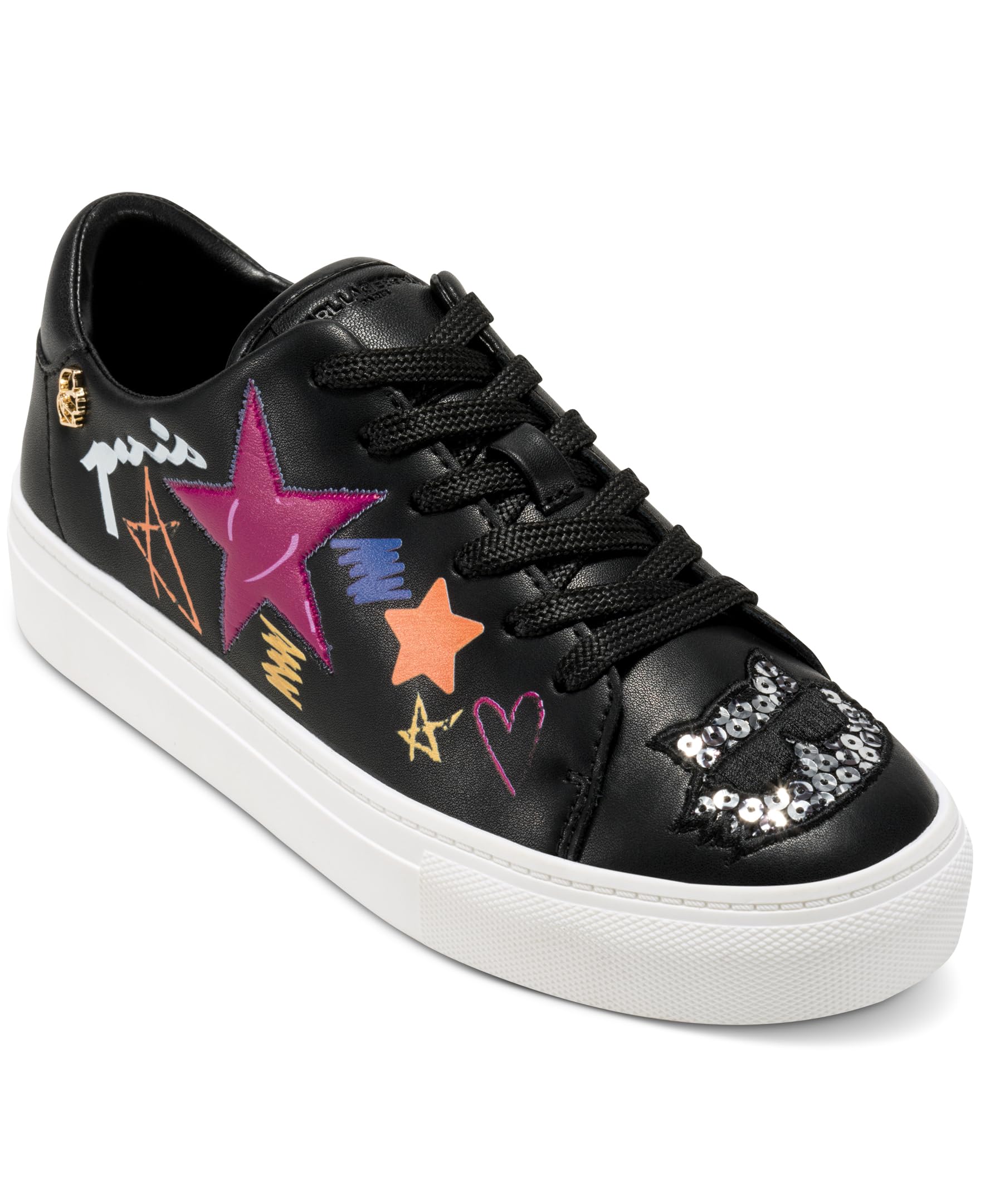 Karl Lagerfeld Paris Women’s Sneaker,Navy,7.5
