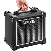 Ulumac Aroma Guitar Amp, Powerful 10W Small Electric Guitar Amplifier with DSP Enhanced Tone, Clean/Distortion, 2-Band EQ, Bluetooth & Headphone Jack, Portable for Indoor Practice/Small Gigs, AG-10S