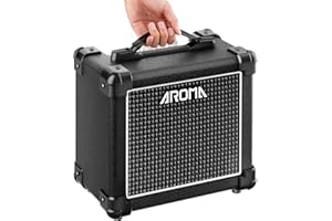 Ulumac Aroma Guitar Amp, Powerful 10W Small Electric Guitar Amplifier with DSP Enhanced Tone, Clean/Distortion, 2-Band EQ, Bluetooth & Headphone Jack, Portable for Indoor Practice/Small Gigs, AG-10S