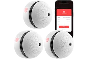 SOEWOLIT 3-Pack Smart Smoke Detector,Wi-Fi Smoke Detector Fire Alarm with Smart Life App Notifications,10-Year Replaceable Battery,Mini Size for Home, RV