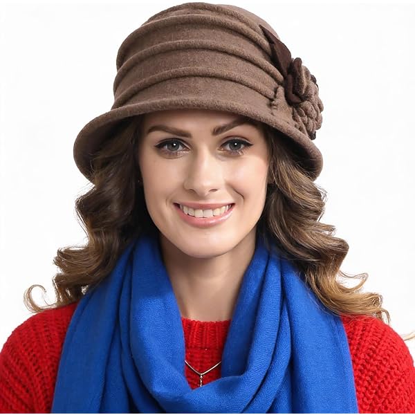 YING LAN Women Wool Beret Hat Vintage Cloche Fascinator  display picture 1