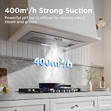 COMFEE' Integrated Cooker Hood 52cm Stainless Steel 400m³/h view 4