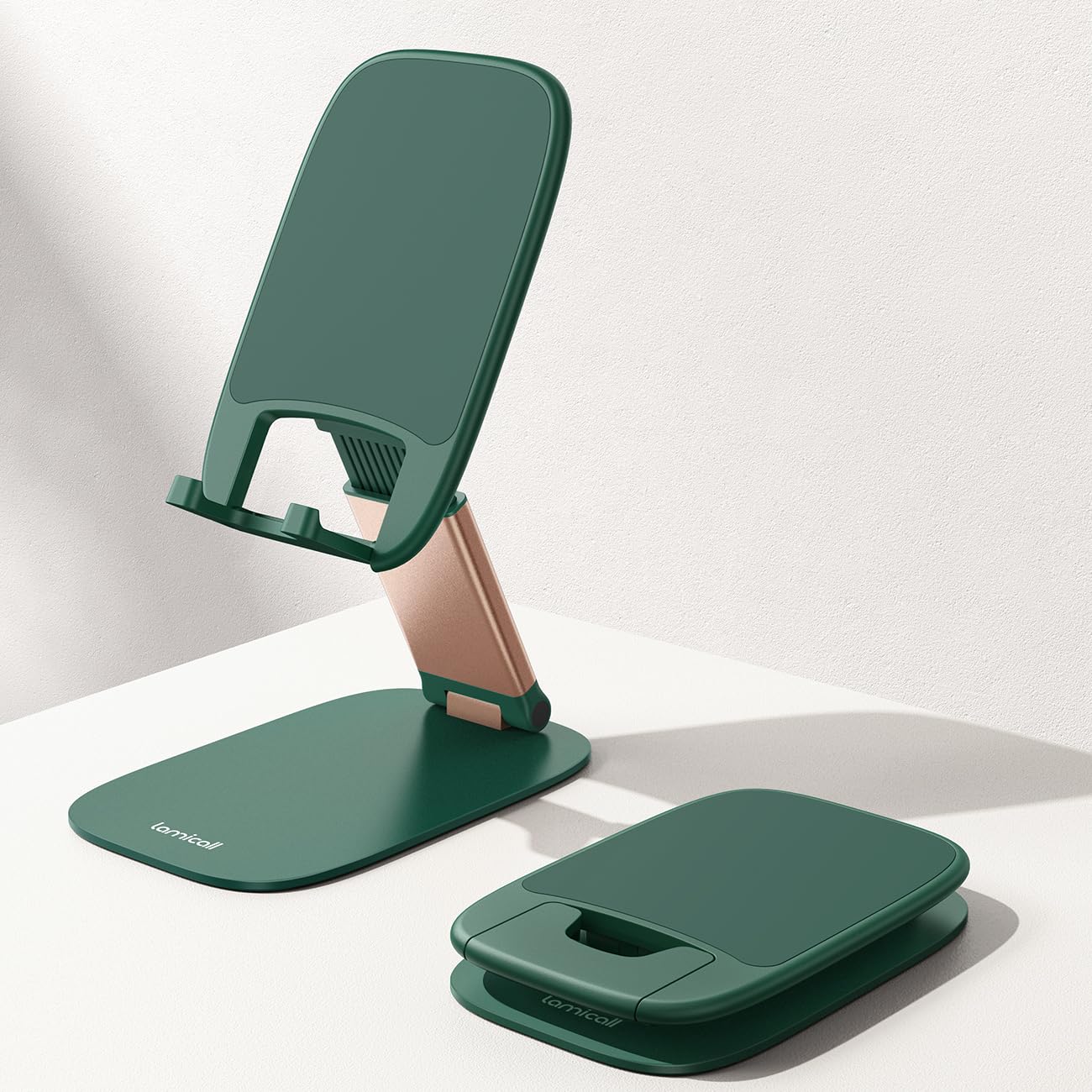 Lamicall Ultra-Thin Cell Phone Holder, Green Office Desk Accessories for iPhone Stand, Gifts for Valentine Teen Boys Girls Adults Women Men Grandkids, Workspace Desk Organizer, Green Office Decor