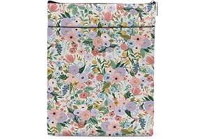 QINGTAI Garden Flower Book Sleeve Aesthetic Book Cover Book Lovers Gifts Book Pouch Book Club Gifts Bookish Gifts Book Protector Book Gifts for Readers Women Girls Mom Christmas Graduation Birthday Gifts