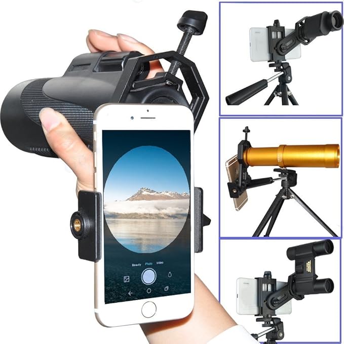 Megadream Cell Phone Adapter Mount, Compatible with Binocular Monocular Spotting