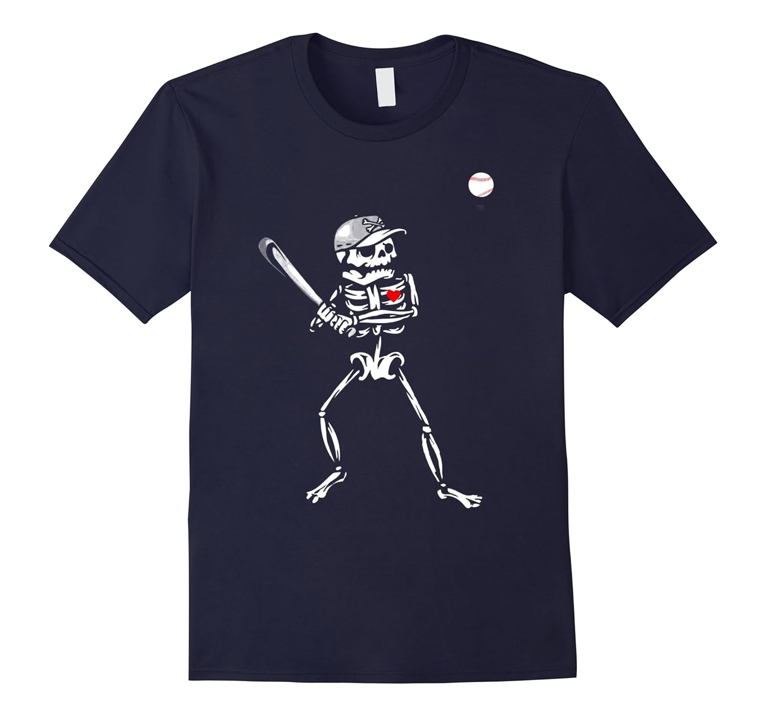 baseball skeleton halloween shirt-ANZ