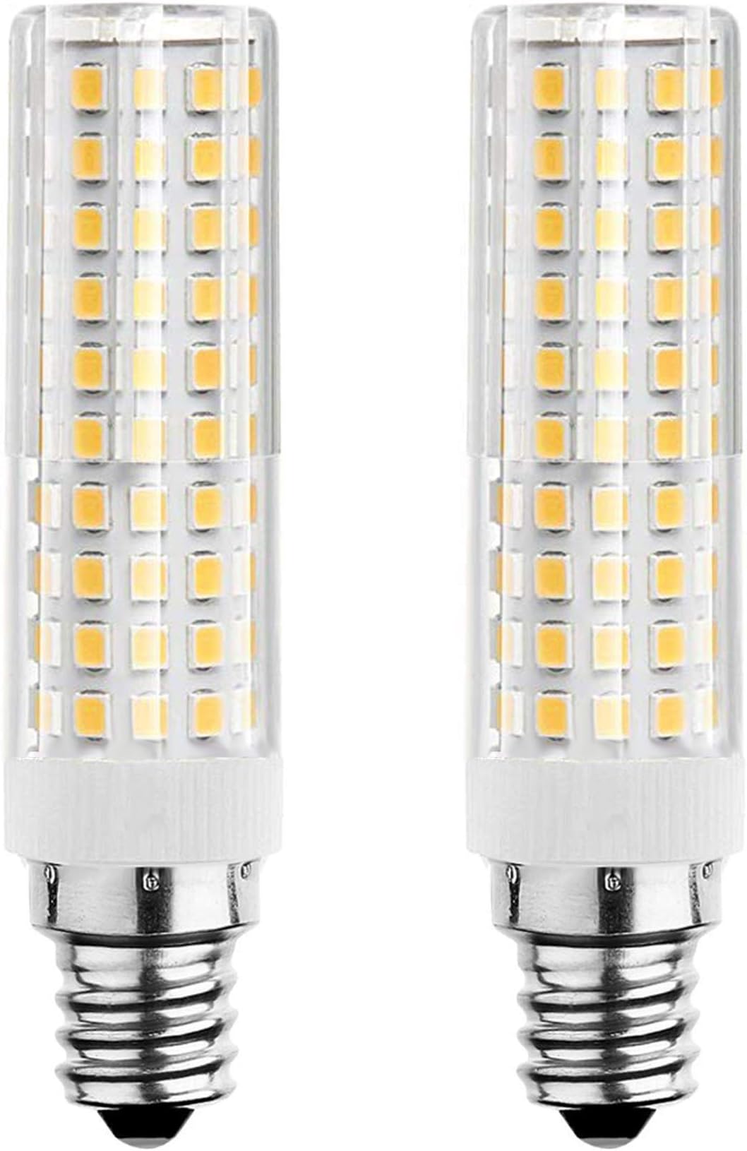 E12 Candelabra LED Bulbs 40W 60 Watt Light Bulb Equivalent, 6W Chandelier Bulbs, Decorative Candle Base Lights, 2 Pack (6 Watt, Daylight White 6000K)