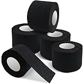 NICEMOVIC 5 Rolls Disposable Barber Paper Neck Strips Barber Accessories, Professional Barber Supplies Stretchy Paper Neck Strips for Salon Haircut Styling-Black
