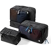 tomtoc 3 Set Packing Cubes for Travel, Compression Expandable Organizers | Odor-resistant Travel Bag Pouch for Backpack &amp; Suitcase, Luggage Organizer Accessories for Travel Essentials Storage