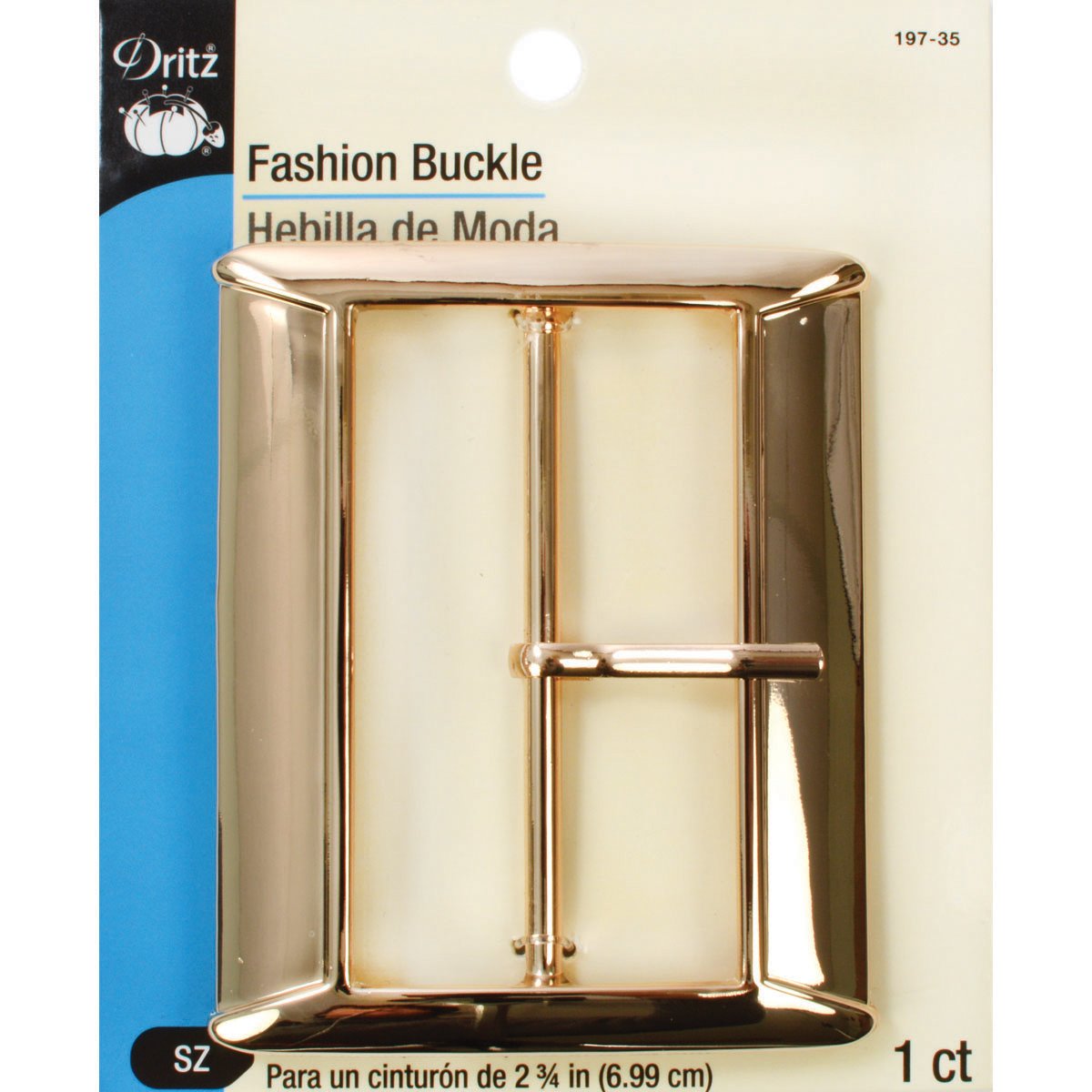 Dritz Fashion Buckle for 2-3/4-inch Wide Belt-Gold