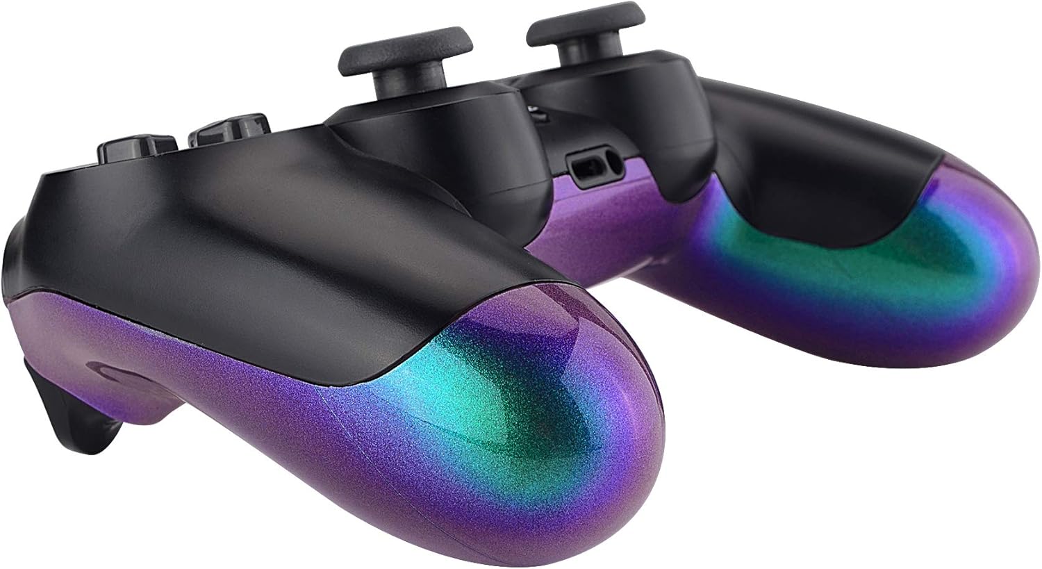Extremerate Purple And Blue Bottom Shell Chameleon Back Housing Case Cover Jdm 050 And Jdm 055 Replacement Parts For Playstation 4 Ps4 Slim Pro Controller Jdm 040 Playstation 4 Accessories