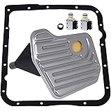 HERCOO 4L60E Shift Transmission Solenoid Valve A&B with Filter Gasket Kit Compatible with 1998-Up GM Chevrolet Buick Pontiac 