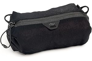 Peak Design Ultralight Mesh Packing Cube, Black, Stretchy Mesh Luggage Cube with Strap Attachment Points and Luggage Pass Throughs, Zipper Opening, Travel Organizer for Men and Women, Size XXS