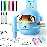 Drawing Robot for Kids Montessori Painting Toys for 3 4 5 6 7 8 Year Old, Voice Interactive Educational Drawing Machine with 100 Cards,16 Colorful Pens & Music-Gift for Boys Girls