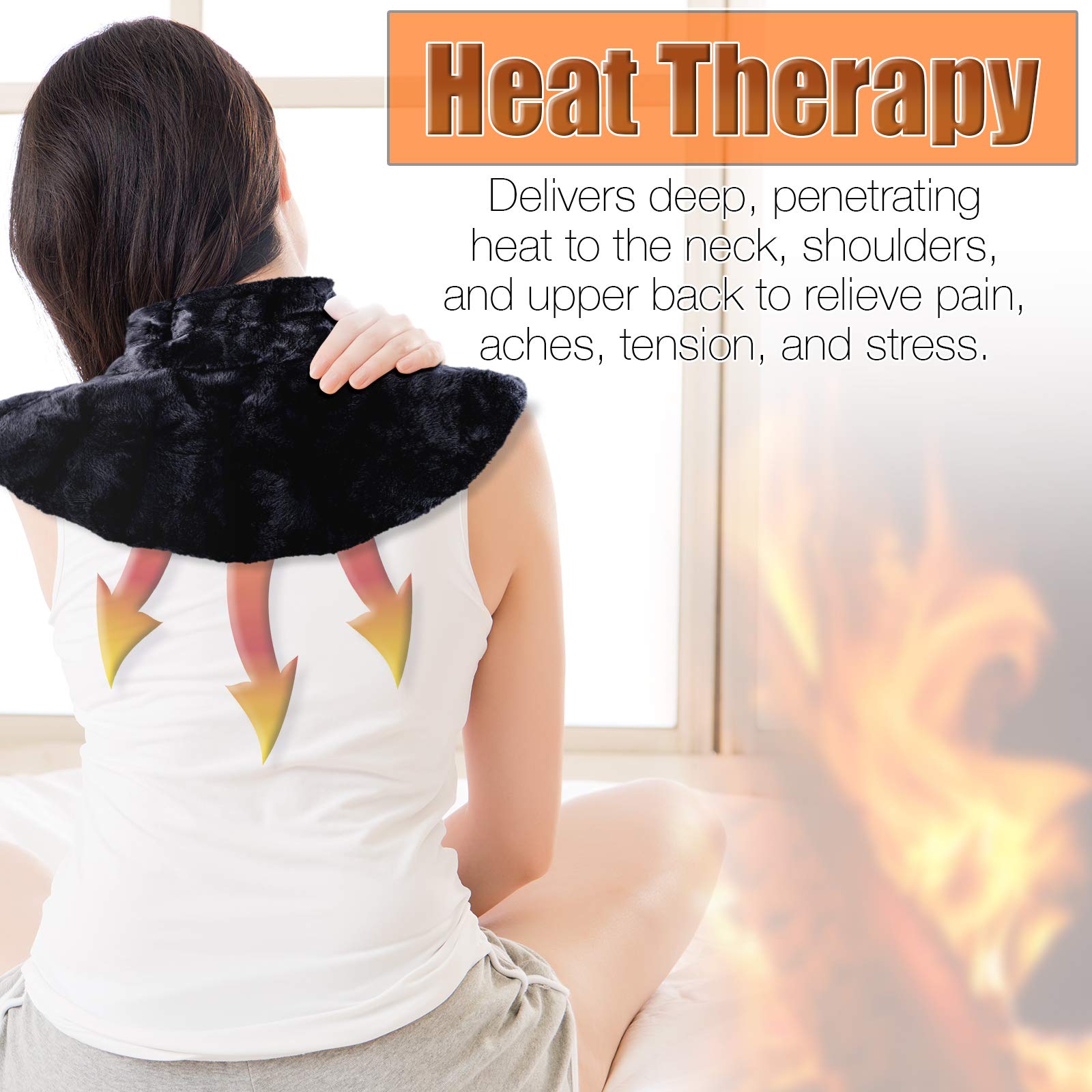 Heating Pad for Neck and Shoulders Microwavable Weighted Heat Therapy