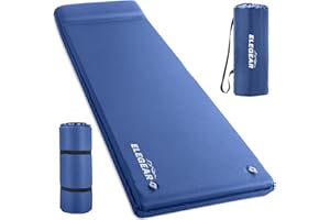 9.5 R-Value Camping Mattress, Elegear CumbreX™ Self Inflating Memory Foam Sleeping Pad for Camping 3.1inch, Folding Sleeping 