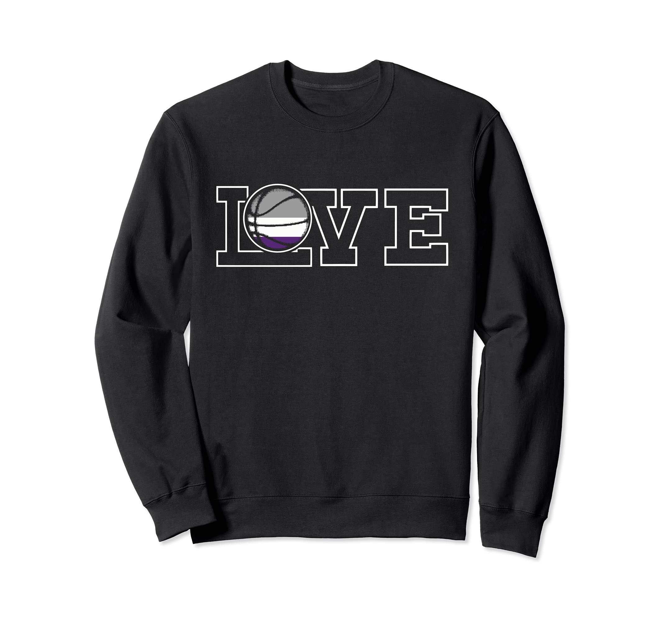 Love Basketball LGBT-Q Asexual Ace Pride Flag Sport Fan Ally Sweatshirt