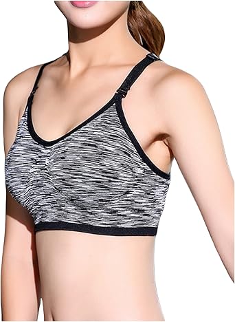 stripe sports bra