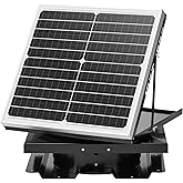 TXL Solar-Powered Exhaust Fan for Shipping Containers &ndash; Fits 3.5&rdquo; Ribbed Conex Roofs, Solar Roof Vent for Heat Control and Airflow