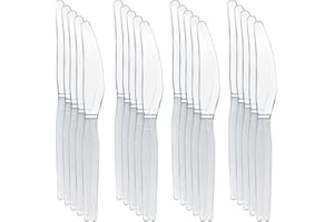Plastic knives,plastic cutlery for Party Supplies, Dinners, Buffets, Take-Out, Catering, Food Services(100 Pack)