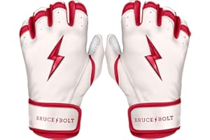 BRUCE BOLT Chrome Series Short Cuff Batting Gloves - Multiple Colors - Adult & Youth Sizes