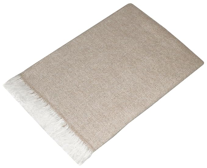 Lorenzo Cana High End Luxus Kaschmir Decke 100% Kaschmir flauschig weiche Wohndecke Decke handgewebt Sofadecke Kaschmirdecke 