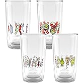 Tervis Dr. Seuss Grinch Who Stole Christmas Holiday Crystal Collection Made in USA Double Walled Insulated Tumbler Travel Cup Keeps Drinks Cold & Hot, 16oz - 4pk, Classic