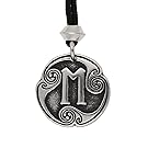 Ehwaz Rune of Trust 19th Runic Letter Pewter Pendant (on Black Cord)