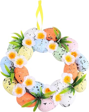 Amazon Ledmomo インテリア 造花 リース ラベンダー ドア飾り イースター壁掛け 玄関飾り 部屋飾り ウォールグリーン ハンドメイドリース 結婚式 店舗 玄関 壁掛け リース おもちゃ