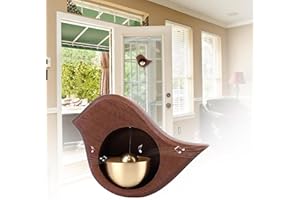 MNTUOS Wooden Shopkeepers Bell for Door Opening, Decorative Hanging Doorbell for Business Store When Entering, Antique Door Bell Chime for Home Refrigerator, Porch, Creative Crafts Gift(Bird)