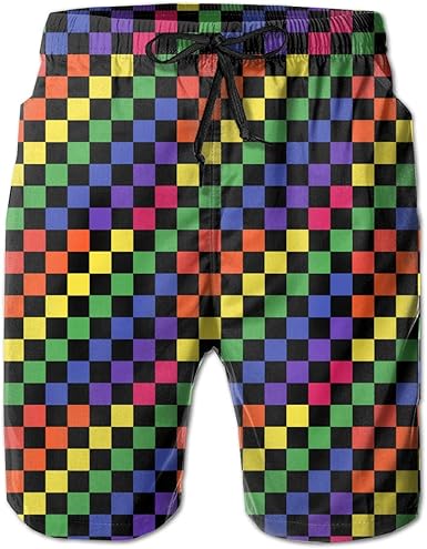 rainbow checkered pants
