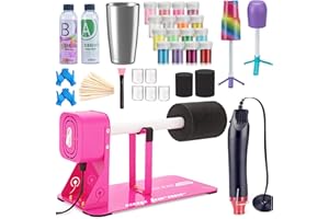 LFSUM Cup Turner for Crafts Tumbler,Tumbler Cup Spinner,Glitter Powder,Epoxy Resin kit for Tumblers for Beginners with Epoxy and Heat Gun (Pink)
