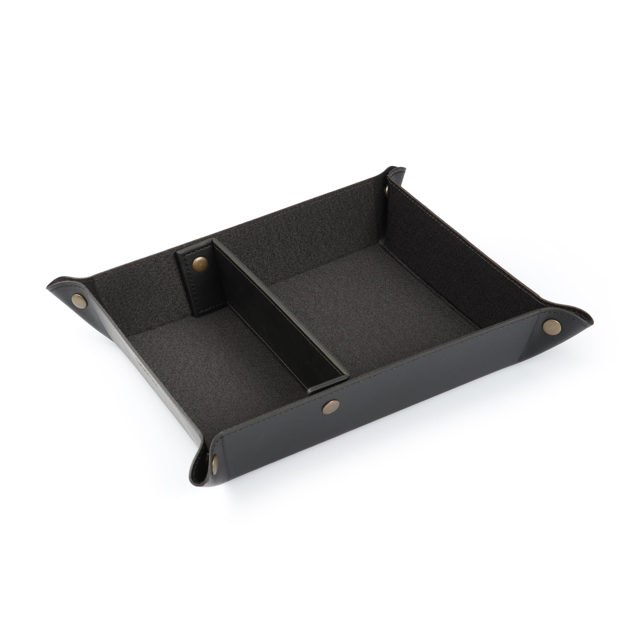 Londo - Leather Tray Organizer - Practical Storage Box for Wallets, Watches, Keys, Coins, Cell Phones and Office Equipment