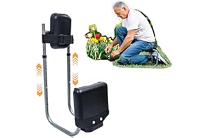 Terapaton Garden Kneeler Seat, Adjustable Height & Angle, Gardening Stool with Thick Kneeling Pad & Seat Cushion, Ergonomic Joint Protection for Gardeners (Black)