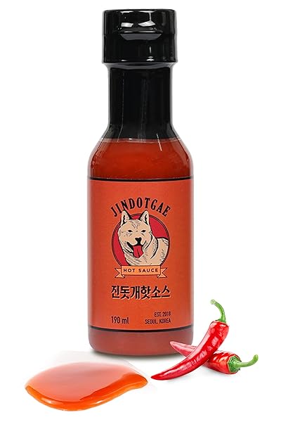JINDOTGAE HOT SAUCE – 7 OZ VEGAN RED HOT CHILI PEPPERS, GLUTEN FREE CHILI PEPPER SPICY SAUCE – KOREAN HOT SAUCE W/CHEONGYANG RED PEPPER – FOR BUFFALO WINGS PIZZA BBQ KOREAN FOOD HOT SAUCE CHALLENGE