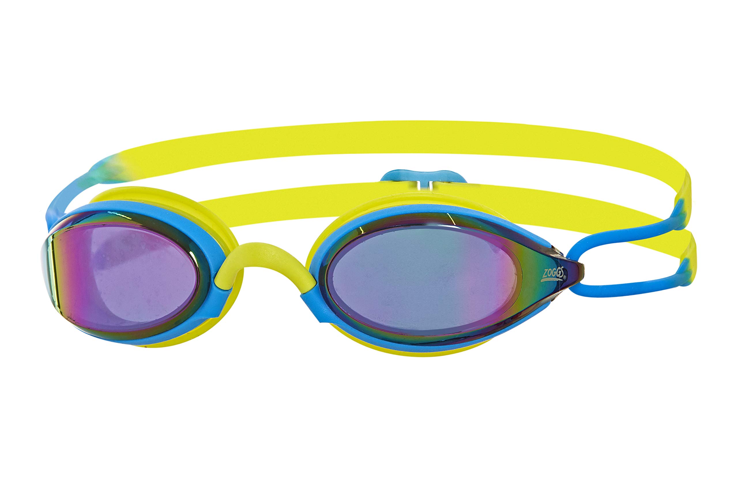 Zoggs Unisex's Podium Swimming Goggles, Blue/Lime/Mirror, One Size 302752
